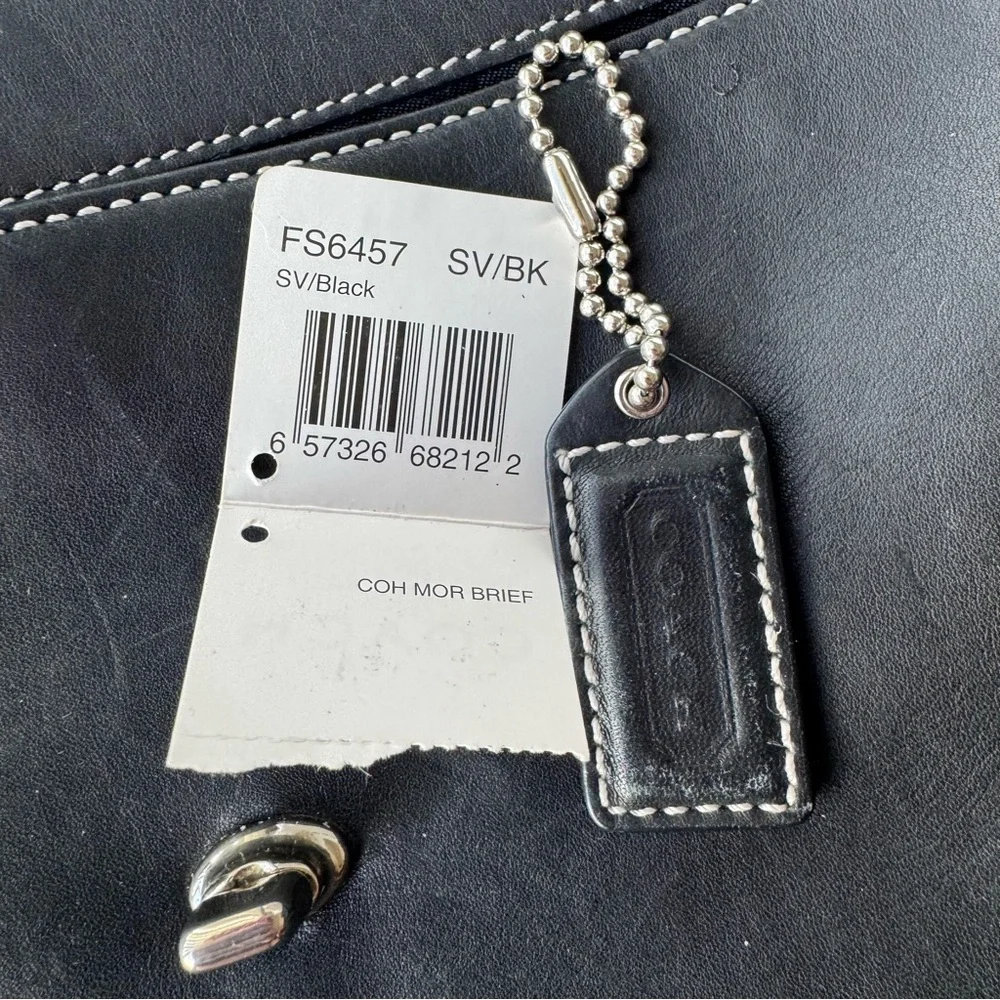 Vintage COACH Morgan Messenger Bag Black Leather Briefcase Travel Laptop 6457 - Picture 10 of 12